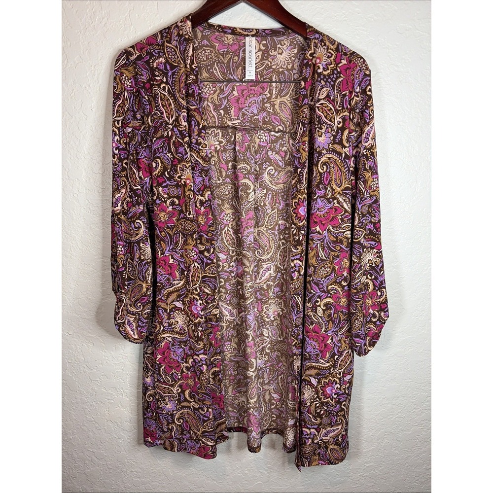 NWT Dear Scarlett Leave It To Me Lizzy Floral Cardigan W/ Pockets, Size Medium